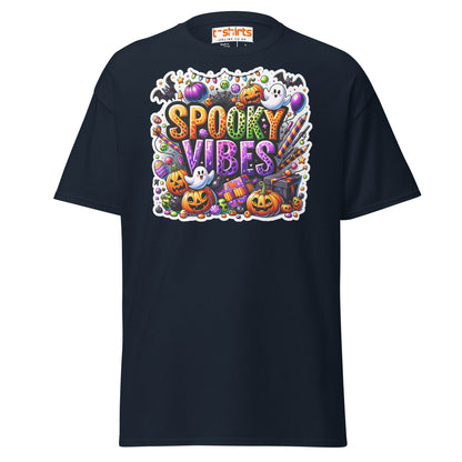 Spooky Vibes T-Shirt - Navy - T-Shirts Online