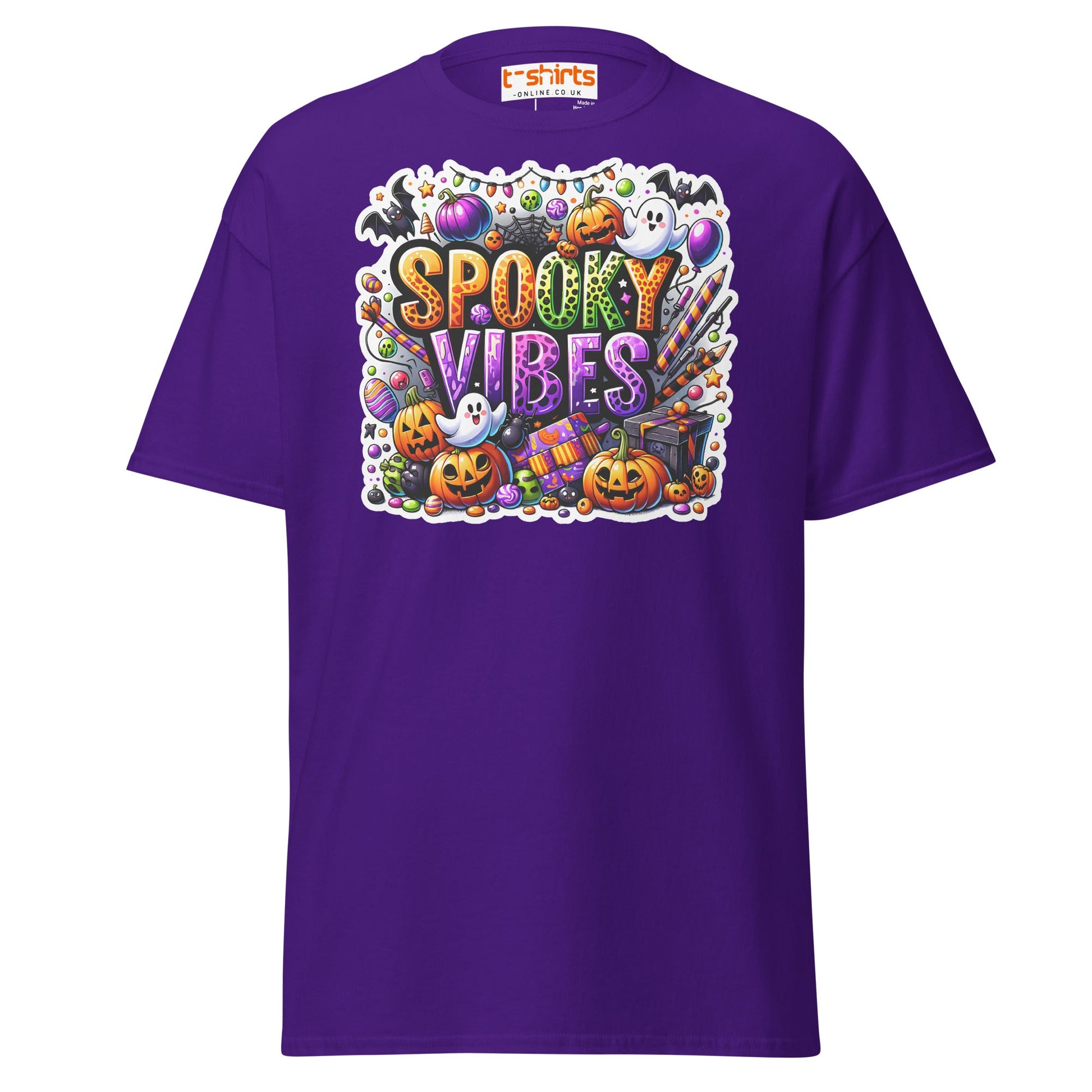Spooky Vibes T-Shirt - Purple - T-Shirts Online