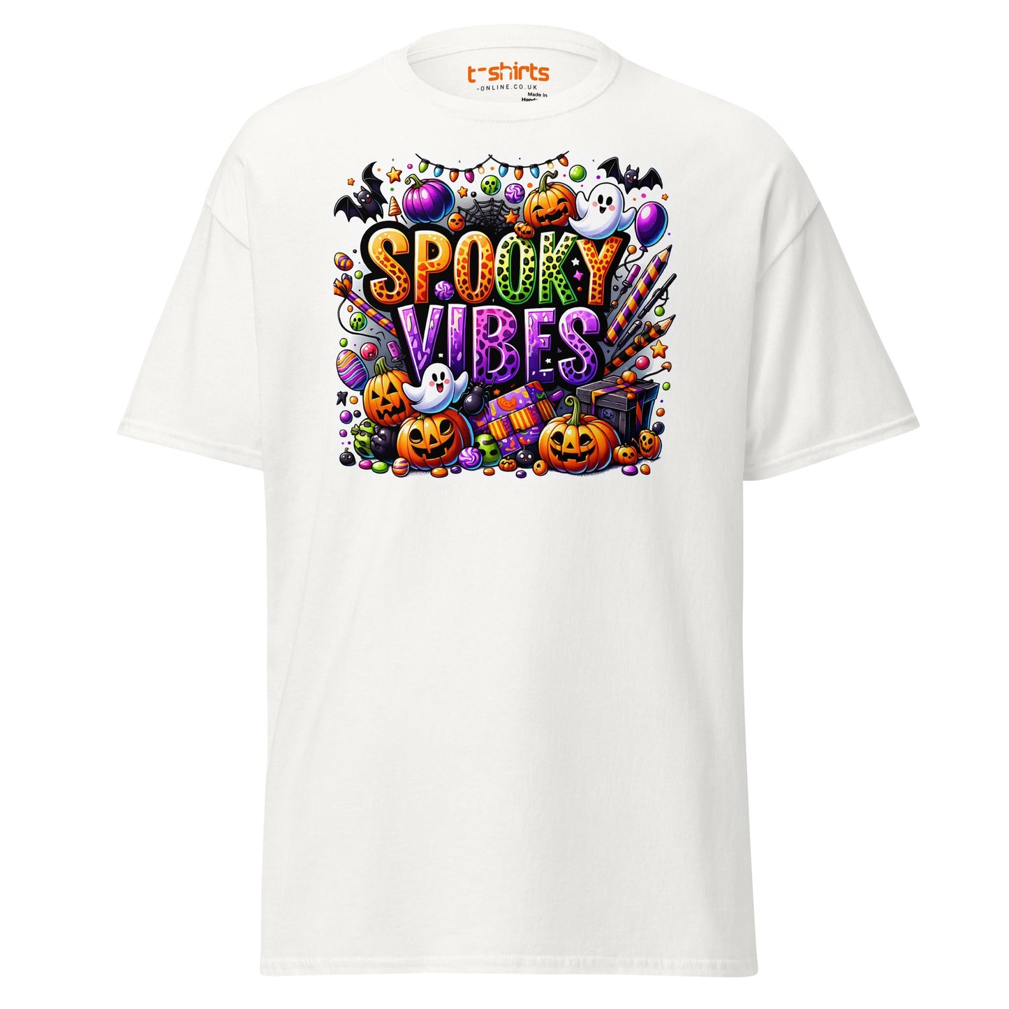 Spooky Vibes T-Shirt - White - T-Shirts Online