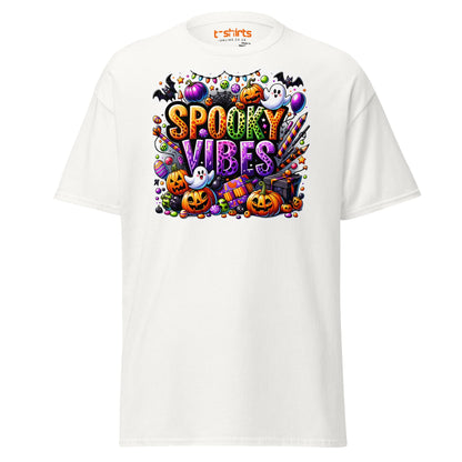 Spooky Vibes T-Shirt - White - T-Shirts Online
