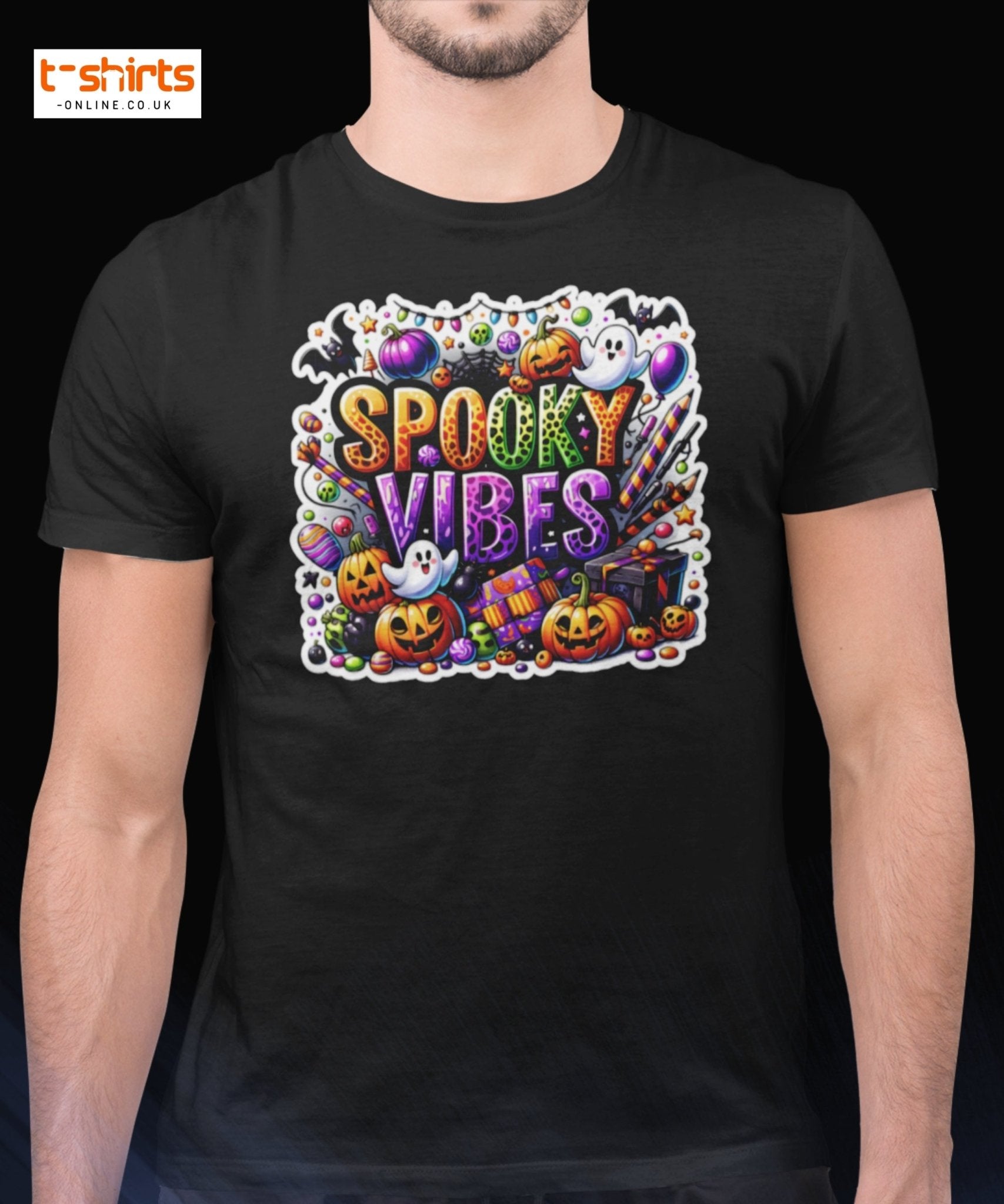 Spooky Vibes T-Shirt - White - T-Shirts Online