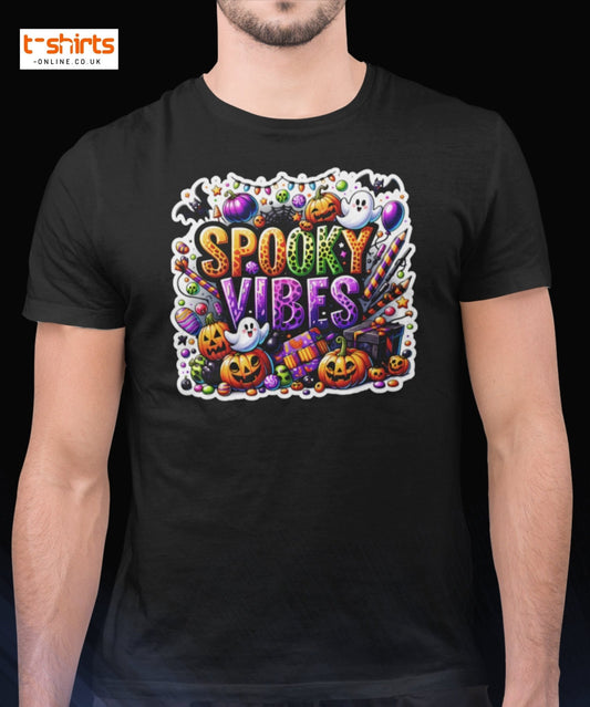Spooky Vibes T-Shirt - White - T-Shirts Online