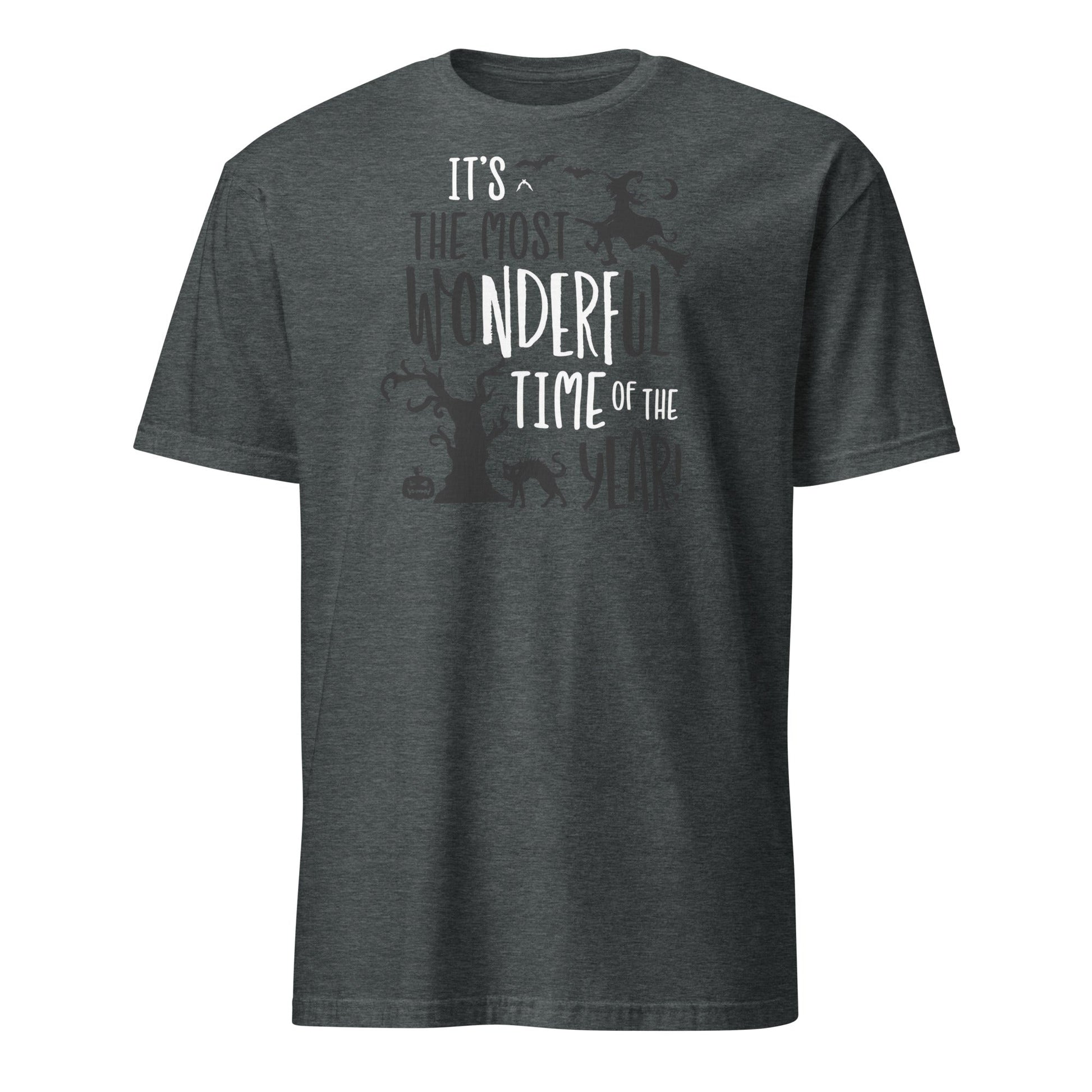 Spooky Wonderful Time of the Year T-Shirt - Dark Heather - T-Shirts Online