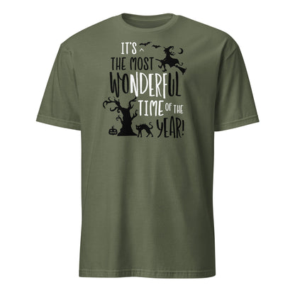 Spooky Wonderful Time of the Year T-Shirt - Military Green - T-Shirts Online