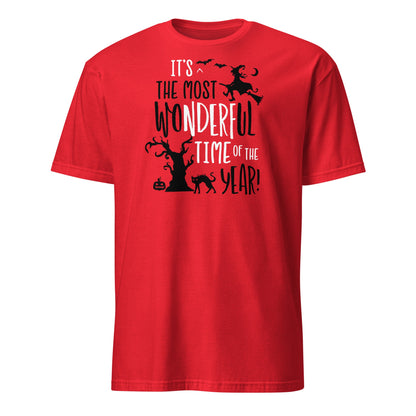 Spooky Wonderful Time of the Year T-Shirt - Red - T-Shirts Online