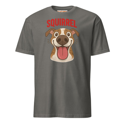 Squirrel Dog T-Shirt – Funny Excited Pup Design - Charcoal - T-Shirts Online