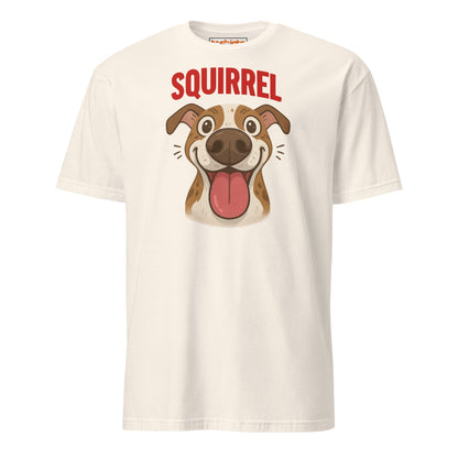 Squirrel Dog T-Shirt – Funny Excited Pup Design - Natural - T-Shirts Online