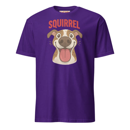Squirrel Dog T-Shirt – Funny Excited Pup Design - Purple - T-Shirts Online