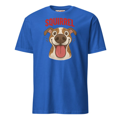 Squirrel Dog T-Shirt – Funny Excited Pup Design - Royal - T-Shirts Online