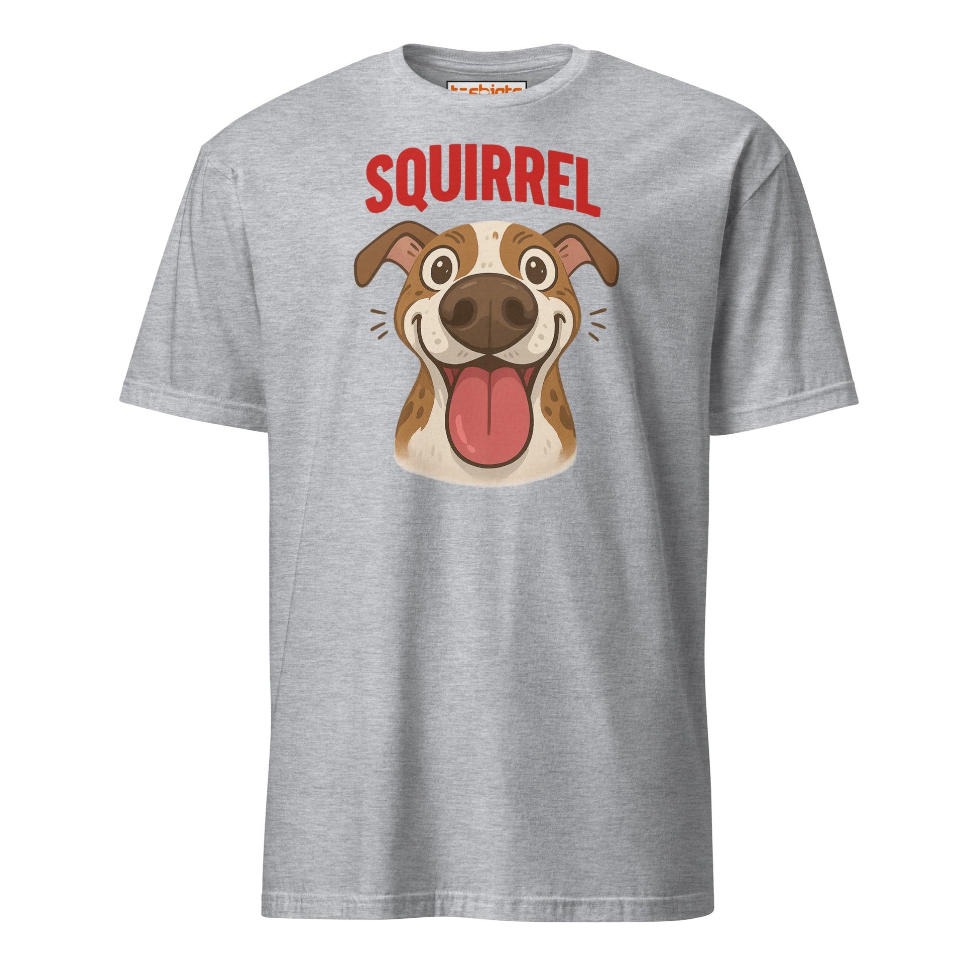 Squirrel Dog T-Shirt – Funny Excited Pup Design - Sport Grey - T-Shirts Online