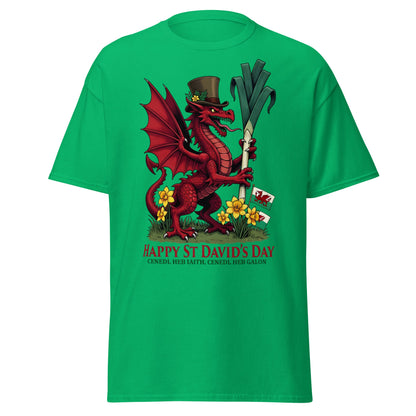 St David’s Day Welsh Dragon T-Shirt | Cymru Pride Tee - Irish Green - T-Shirts Online