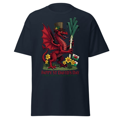 St David’s Day Welsh Dragon T-Shirt | Cymru Pride Tee - Navy - T-Shirts Online