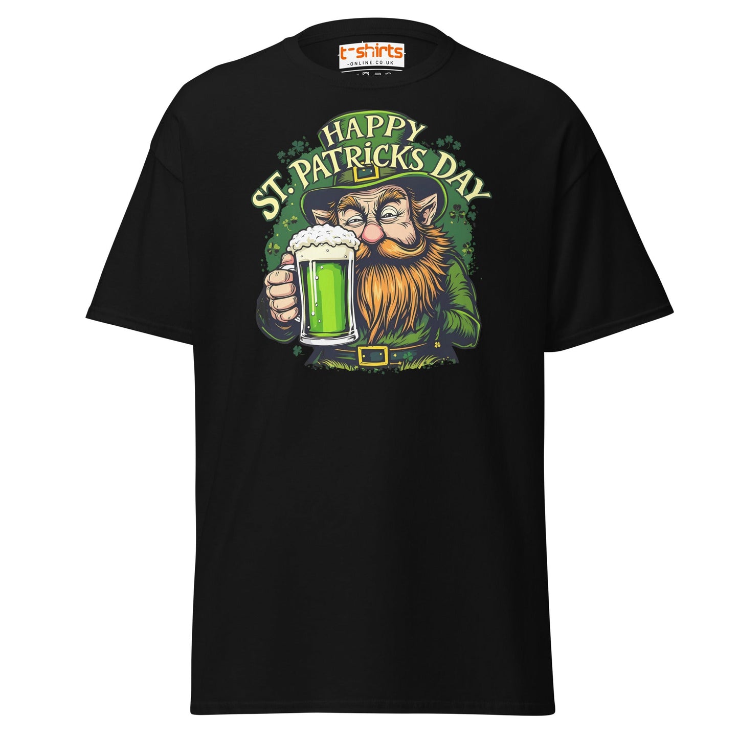 St. Patrick’s Day Leprechaun T-Shirt | Green Beer Tee - Black - T-Shirts Online