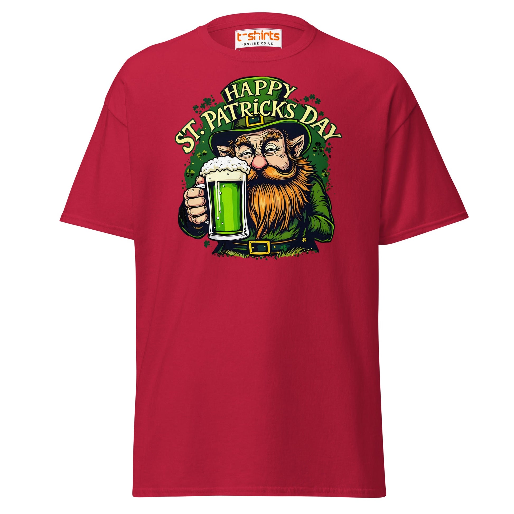 St. Patrick’s Day Leprechaun T-Shirt | Green Beer Tee - Cardinal - T-Shirts Online