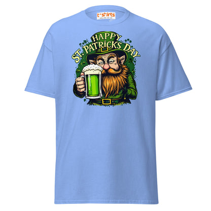 St. Patrick’s Day Leprechaun T-Shirt | Green Beer Tee - Carolina Blue - T-Shirts Online