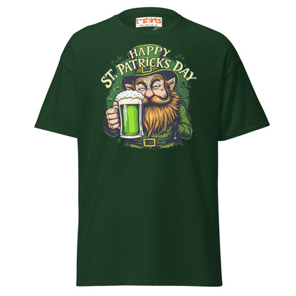 St. Patrick’s Day Leprechaun T-Shirt | Green Beer Tee - Forest Green - T-Shirts Online