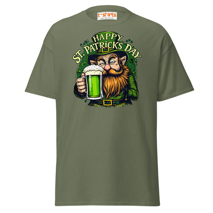 St. Patrick’s Day Leprechaun T-Shirt | Green Beer Tee - Military Green - T-Shirts Online