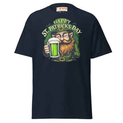 St. Patrick’s Day Leprechaun T-Shirt | Green Beer Tee - Navy - T-Shirts Online