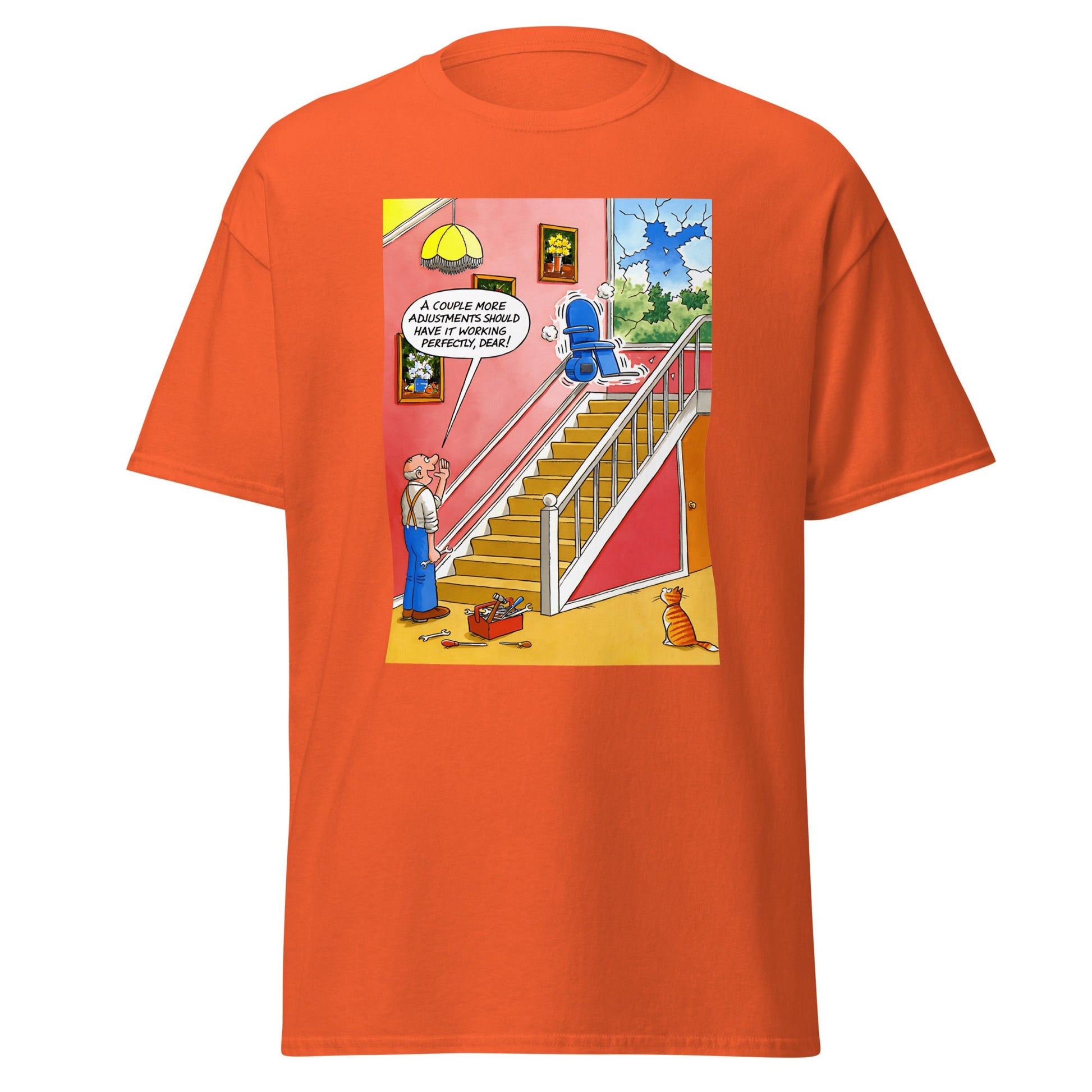 Stairlift | Meme T-Shirt - Orange - T-Shirts Online