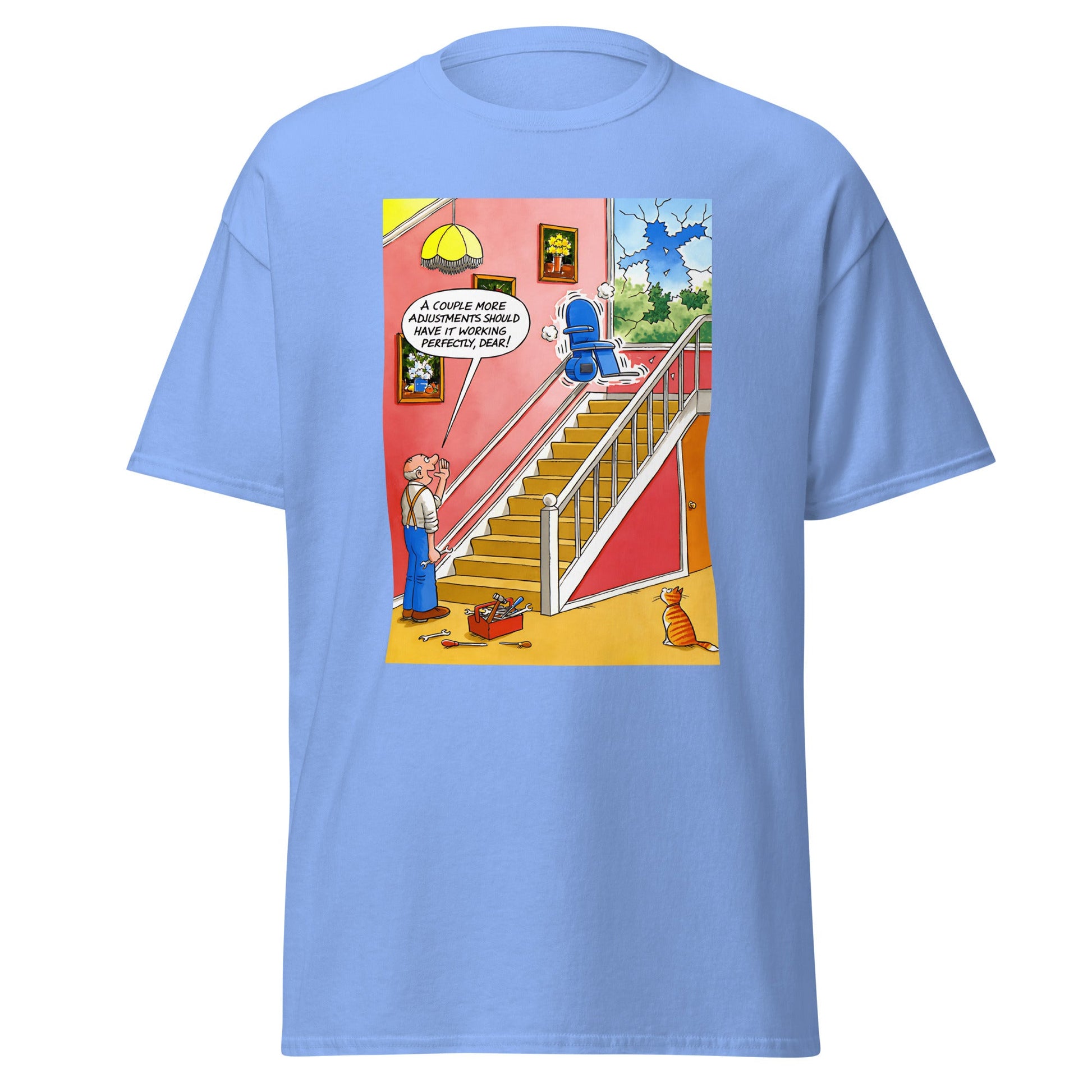 Stairlift | Meme T-Shirt - Carolina Blue - T-Shirts Online