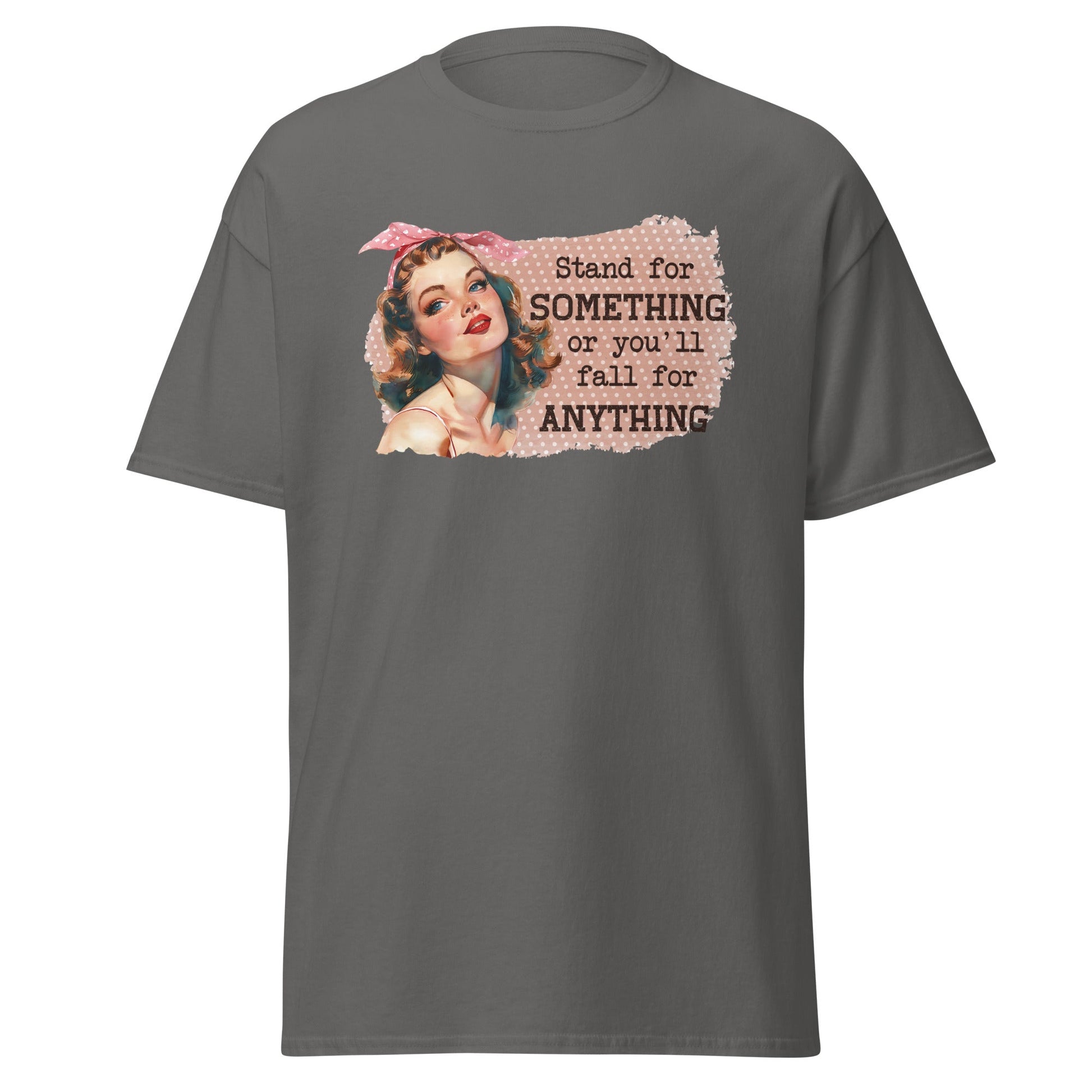 Stand for Something | Retro T-Shirt - Charcoal - T-Shirts Online