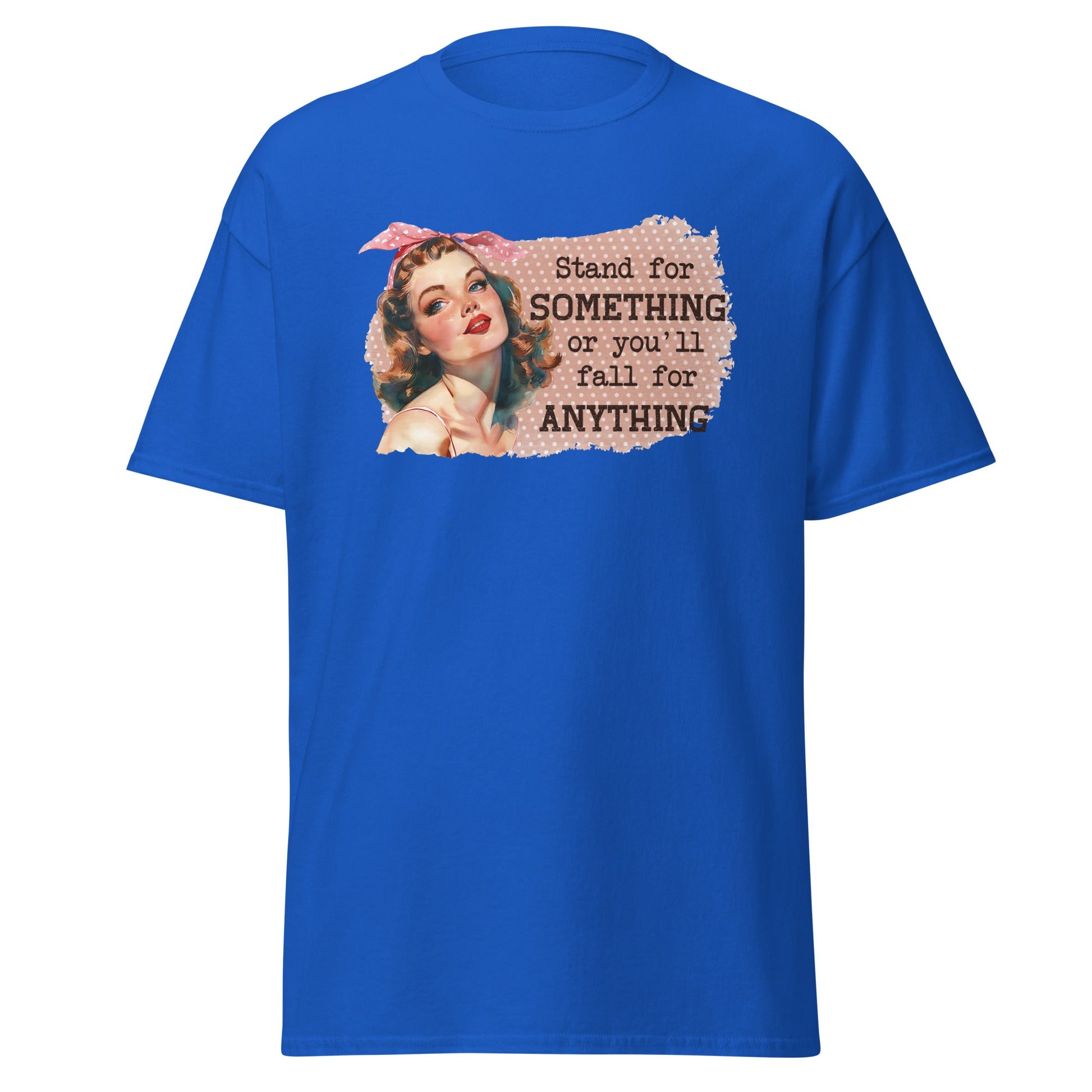 Stand for Something | Retro T-Shirt - Royal - T-Shirts Online