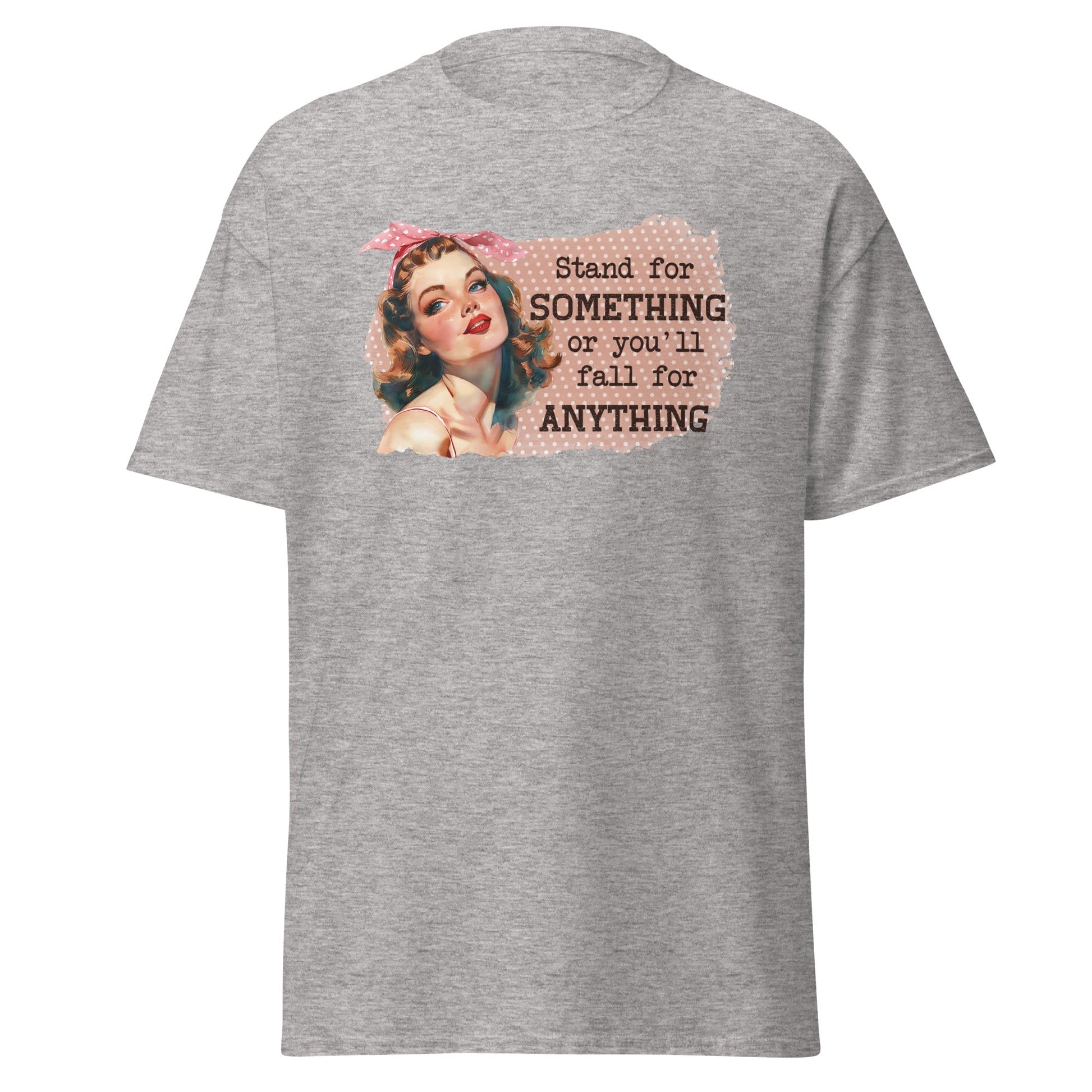 Stand for Something | Retro T-Shirt - Sport Grey - T-Shirts Online