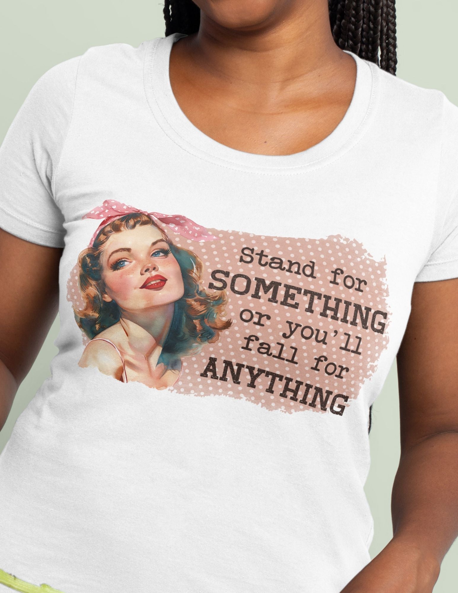 Stand for Something | Retro T-Shirt - Black - T-Shirts Online