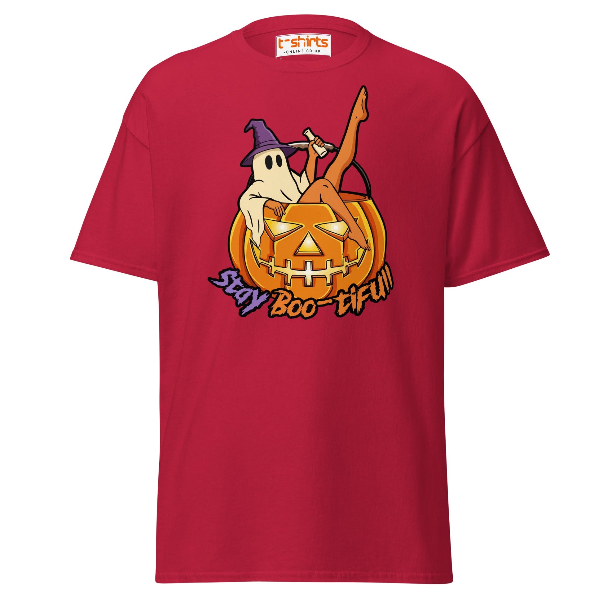Stay Boo - tiful Halloween Ghost T-Shirt - Cardinal - T-Shirts Online