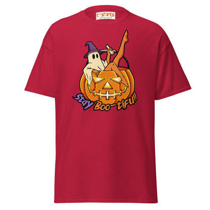 Stay Boo - tiful Halloween Ghost T-Shirt - Cardinal - T-Shirts Online