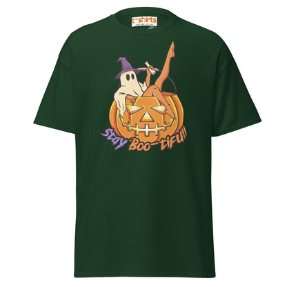 Stay Boo - tiful Halloween Ghost T-Shirt - Forest Green - T-Shirts Online