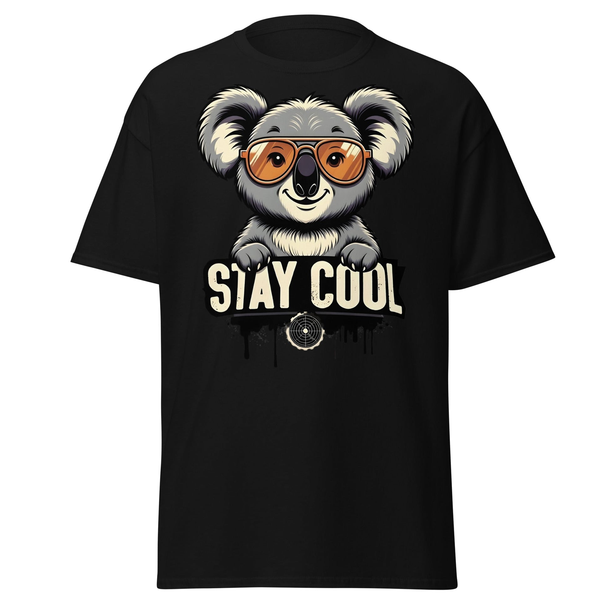 Stay Cool Koala T-Shirt - Funny Sunglasses Koala Graphic Tee - Black - T-Shirts Online