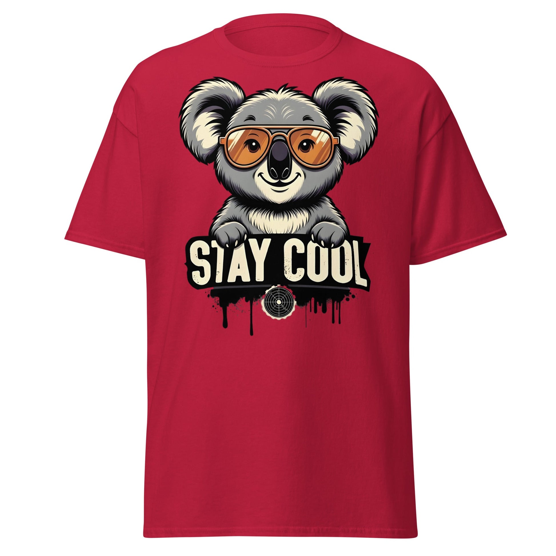 Stay Cool Koala T-Shirt - Funny Sunglasses Koala Graphic Tee - Cardinal - T-Shirts Online