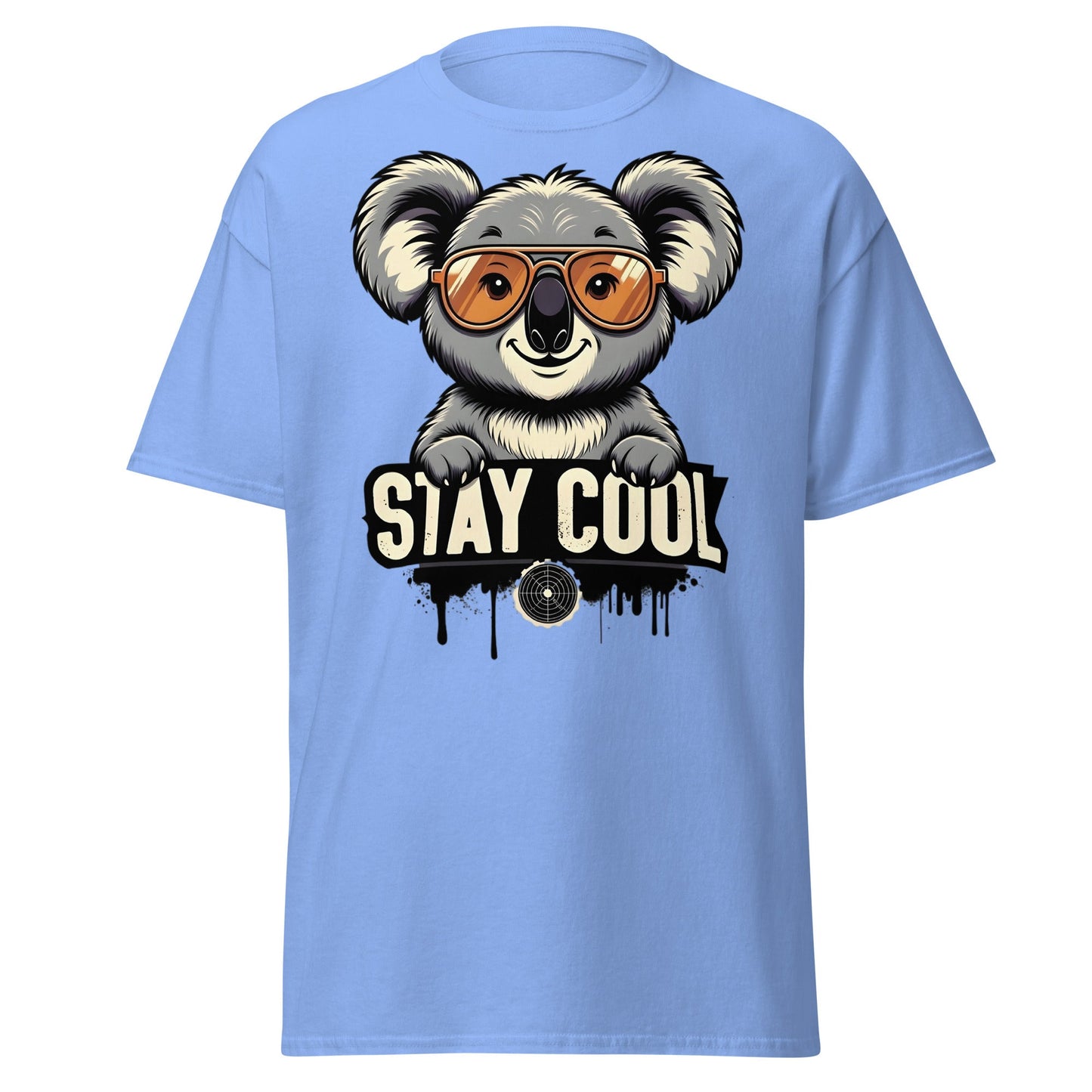 Stay Cool Koala T-Shirt - Funny Sunglasses Koala Graphic Tee - Carolina Blue - T-Shirts Online