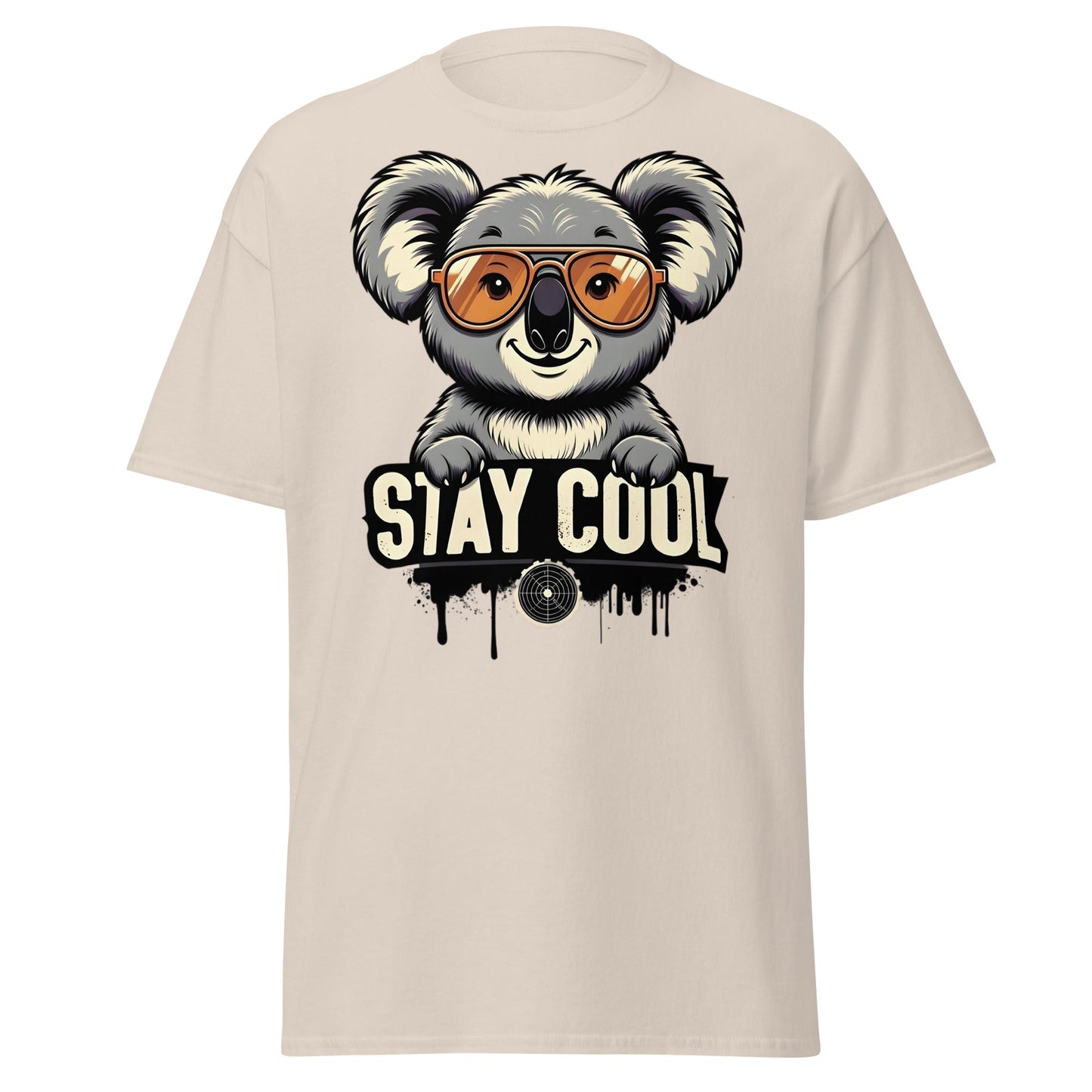 Stay Cool Koala T-Shirt - Funny Sunglasses Koala Graphic Tee - Natural - T-Shirts Online