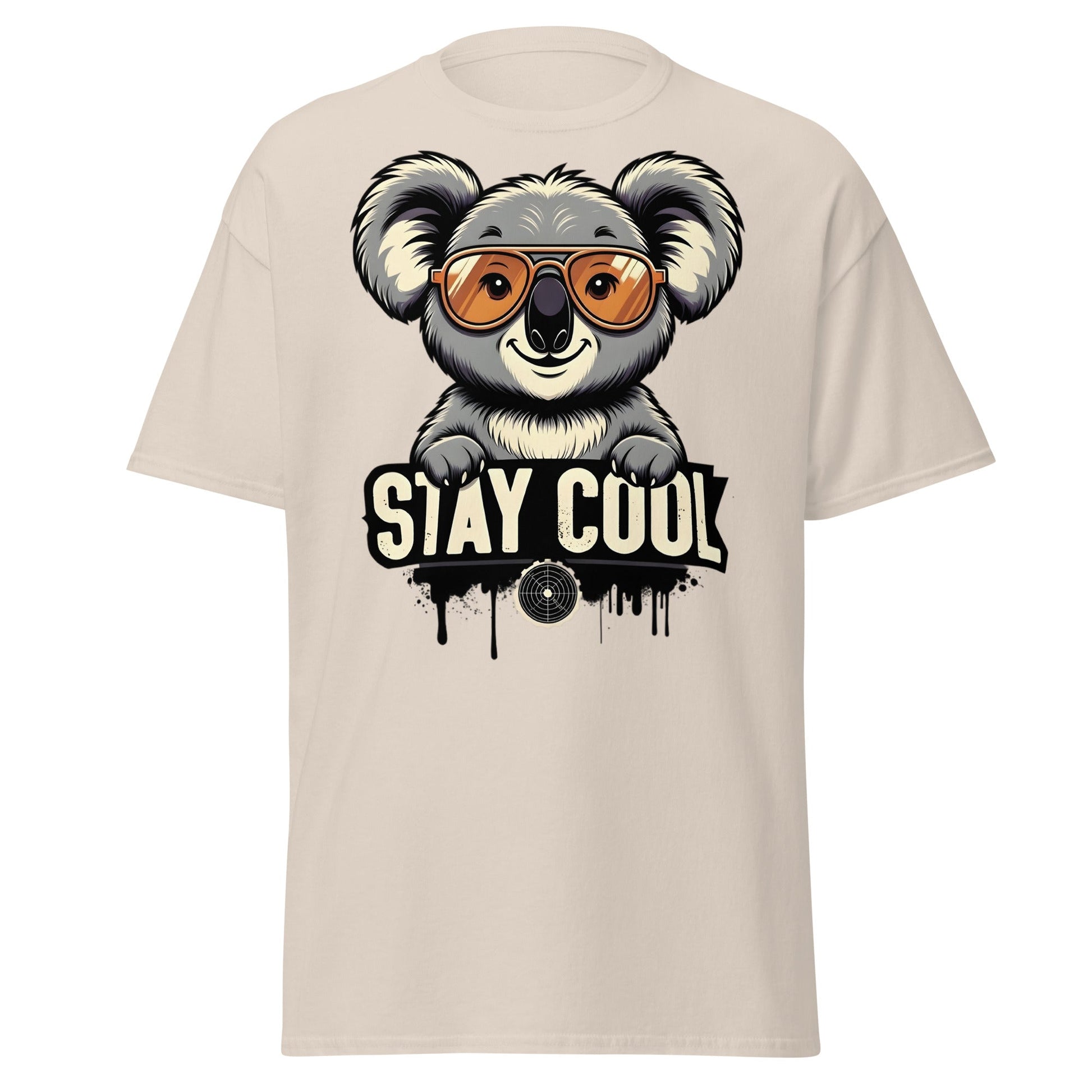 Stay Cool Koala T-Shirt - Funny Sunglasses Koala Graphic Tee - Natural - T-Shirts Online