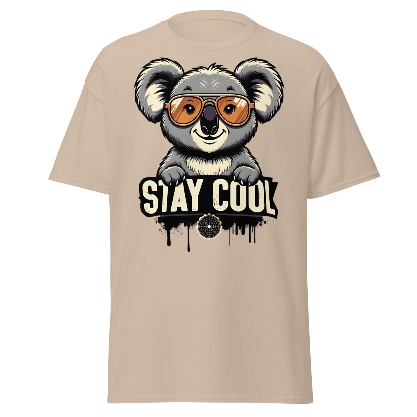 Stay Cool Koala T-Shirt - Funny Sunglasses Koala Graphic Tee - Sand - T-Shirts Online