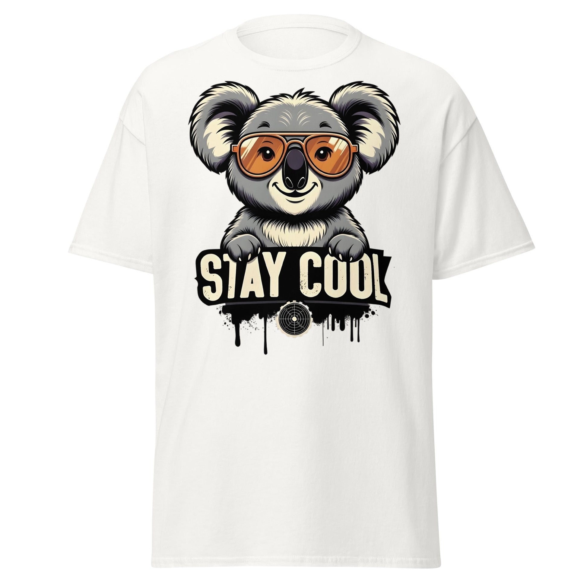 Stay Cool Koala T-Shirt - Funny Sunglasses Koala Graphic Tee - White - T-Shirts Online