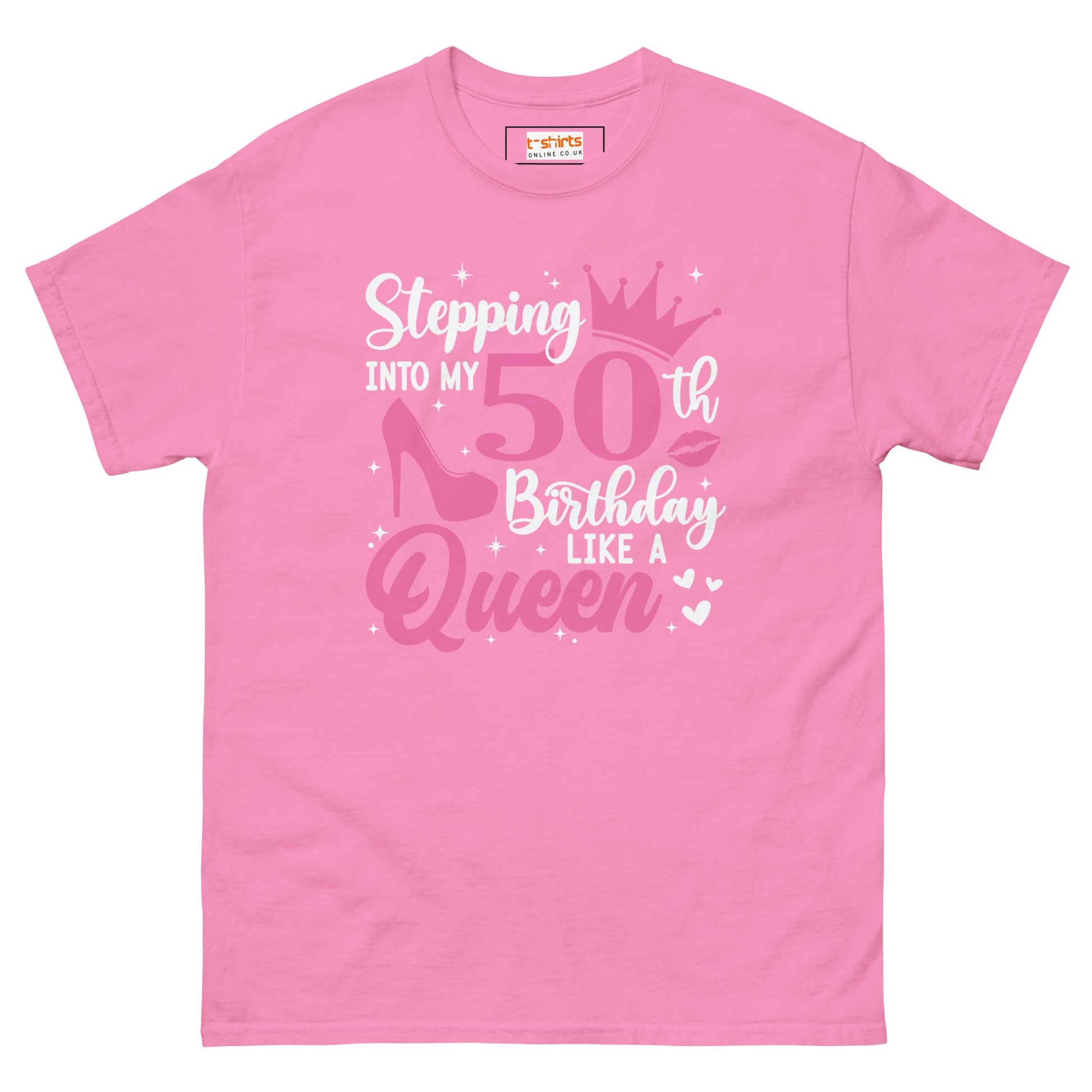 Stepping into my 50's | 50th Birthday Shirt - Azalea - T-Shirts Online
