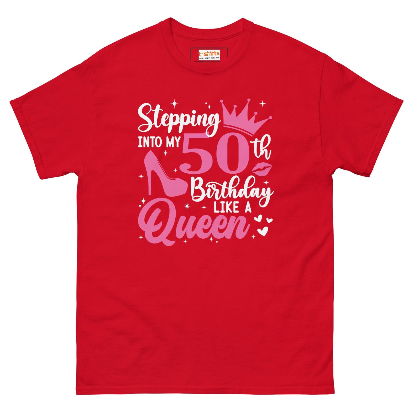 Stepping into my 50's | 50th Birthday Shirt - Red - T-Shirts Online