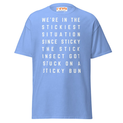 Stickiest Situation T-Shirt – Funny Quote Humor Tee - Carolina Blue - T-Shirts Online