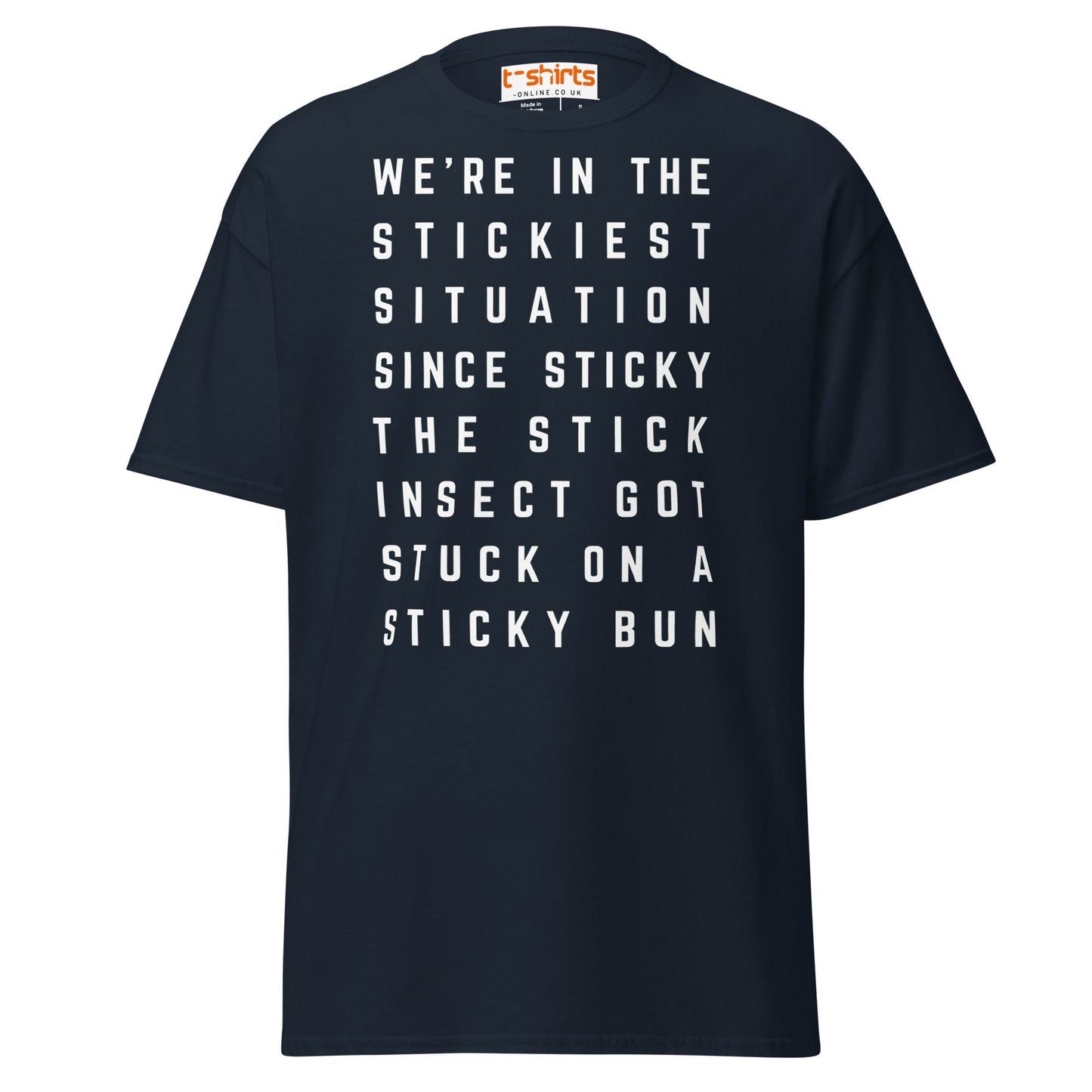 Stickiest Situation T-Shirt – Funny Quote Humor Tee - Navy - T-Shirts Online