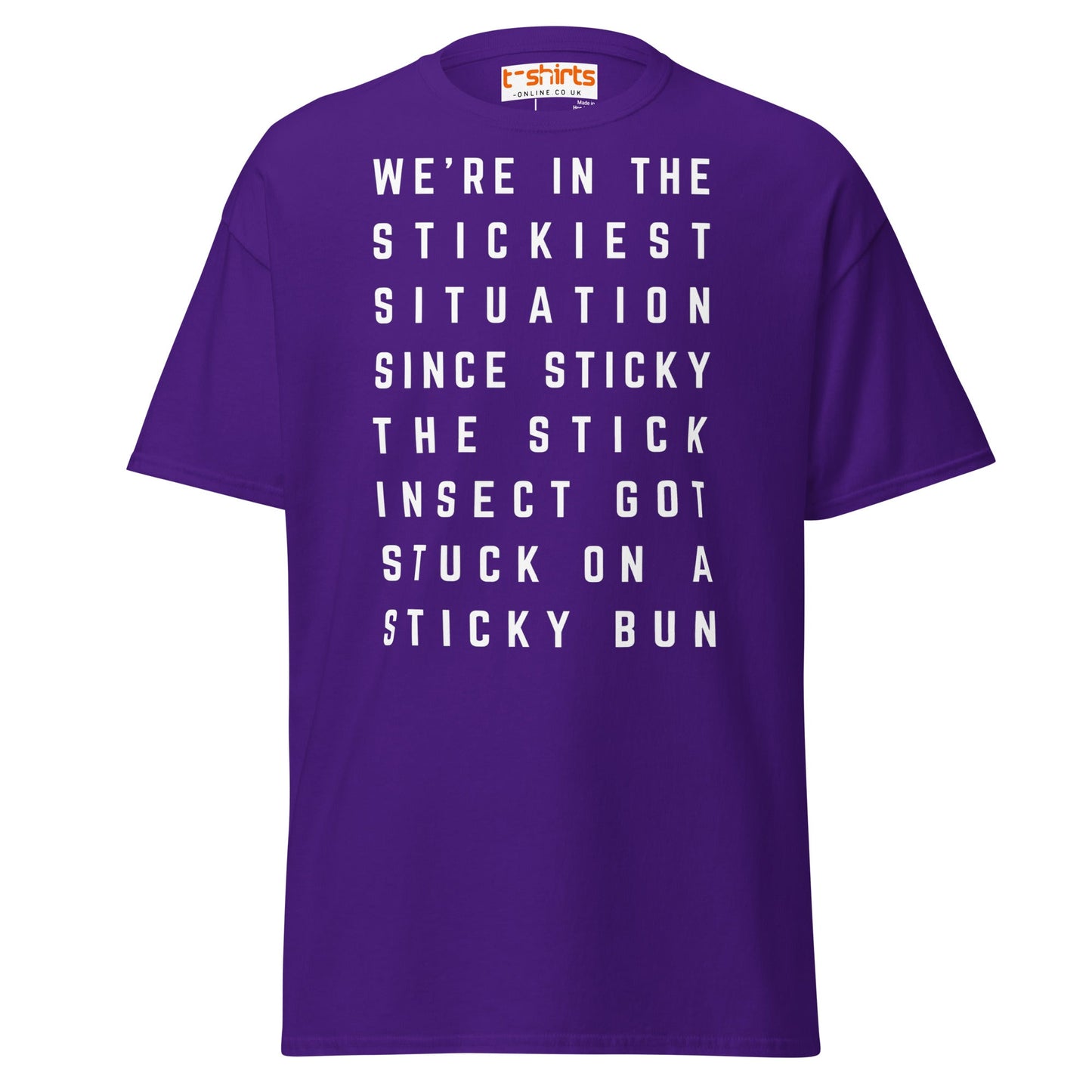 Stickiest Situation T-Shirt – Funny Quote Humor Tee - Purple - T-Shirts Online