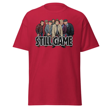 Still Game Cast Cartoon T-Shirt | Funny Scottish Comedy Tee - Cardinal - T-Shirts Online