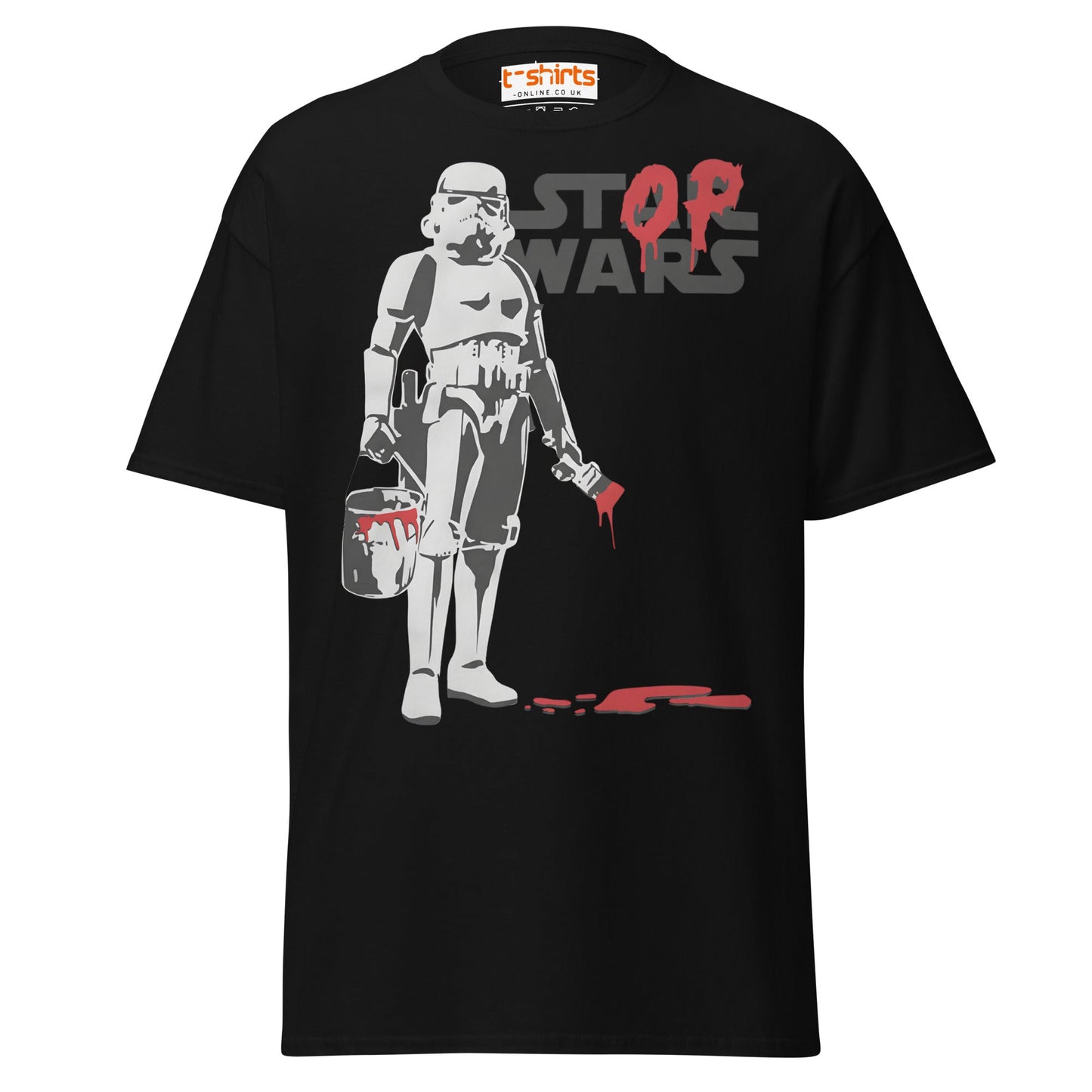 Stop Wars T-Shirt | Peaceful Rebel Street Art Tee - Black - T-Shirts Online