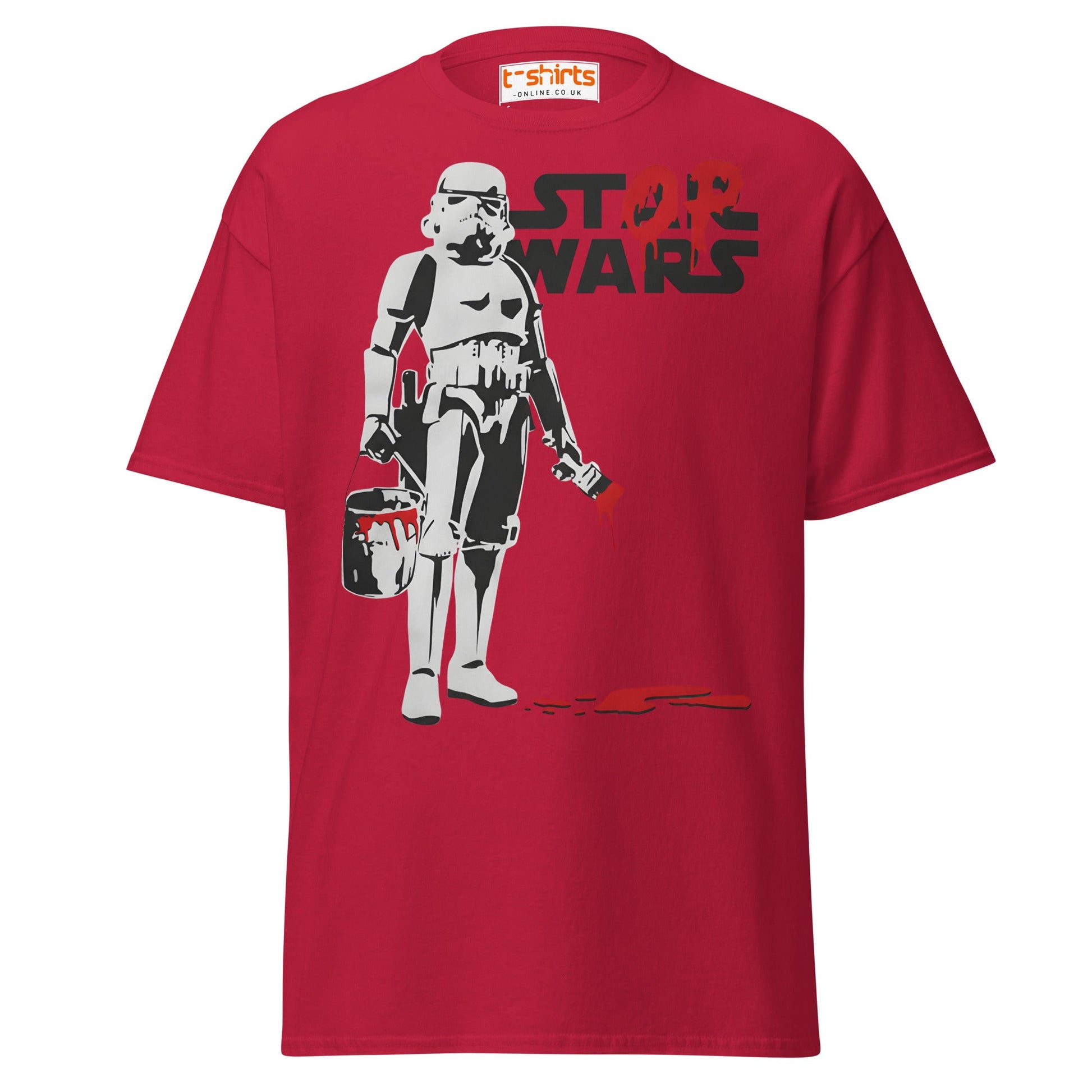Stop Wars T-Shirt | Peaceful Rebel Street Art Tee - Cardinal - T-Shirts Online