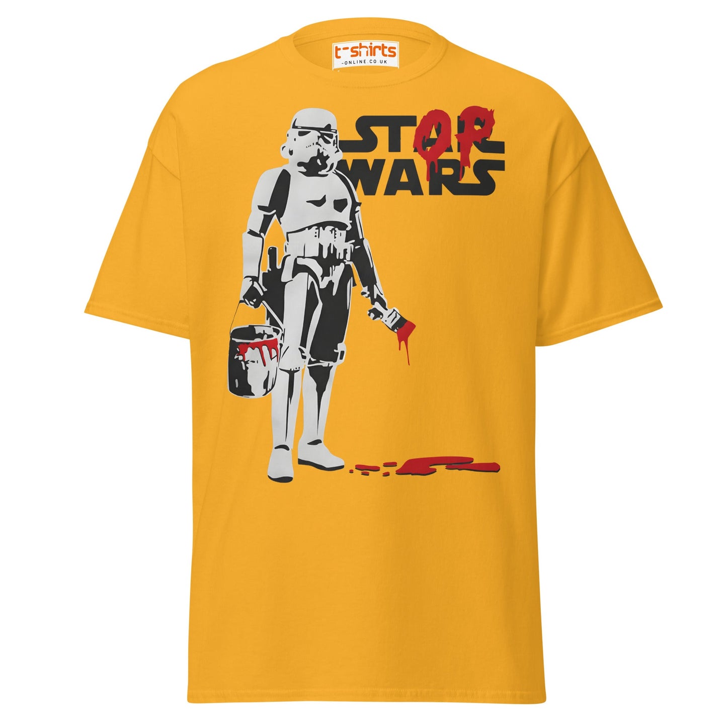 Stop Wars T-Shirt | Peaceful Rebel Street Art Tee - Gold - T-Shirts Online