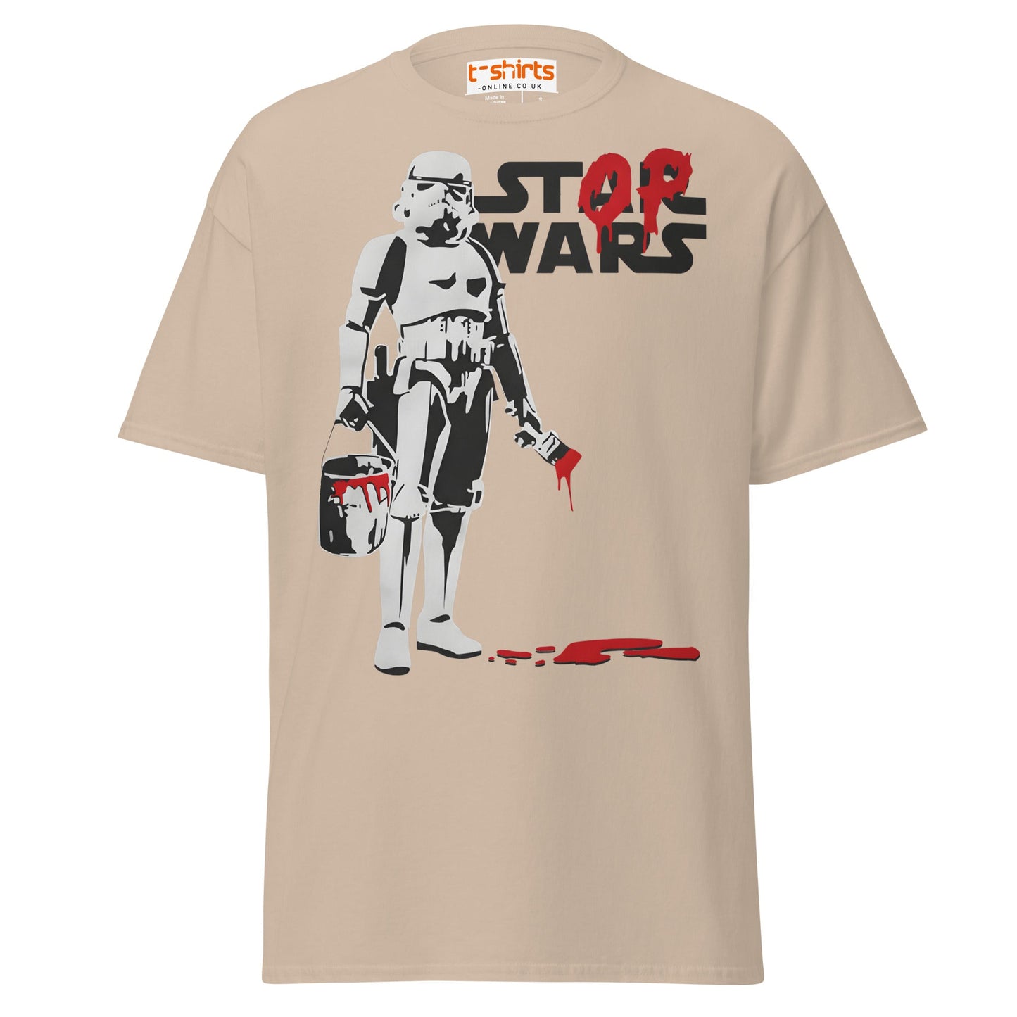 Stop Wars T-Shirt | Peaceful Rebel Street Art Tee - Sand - T-Shirts Online