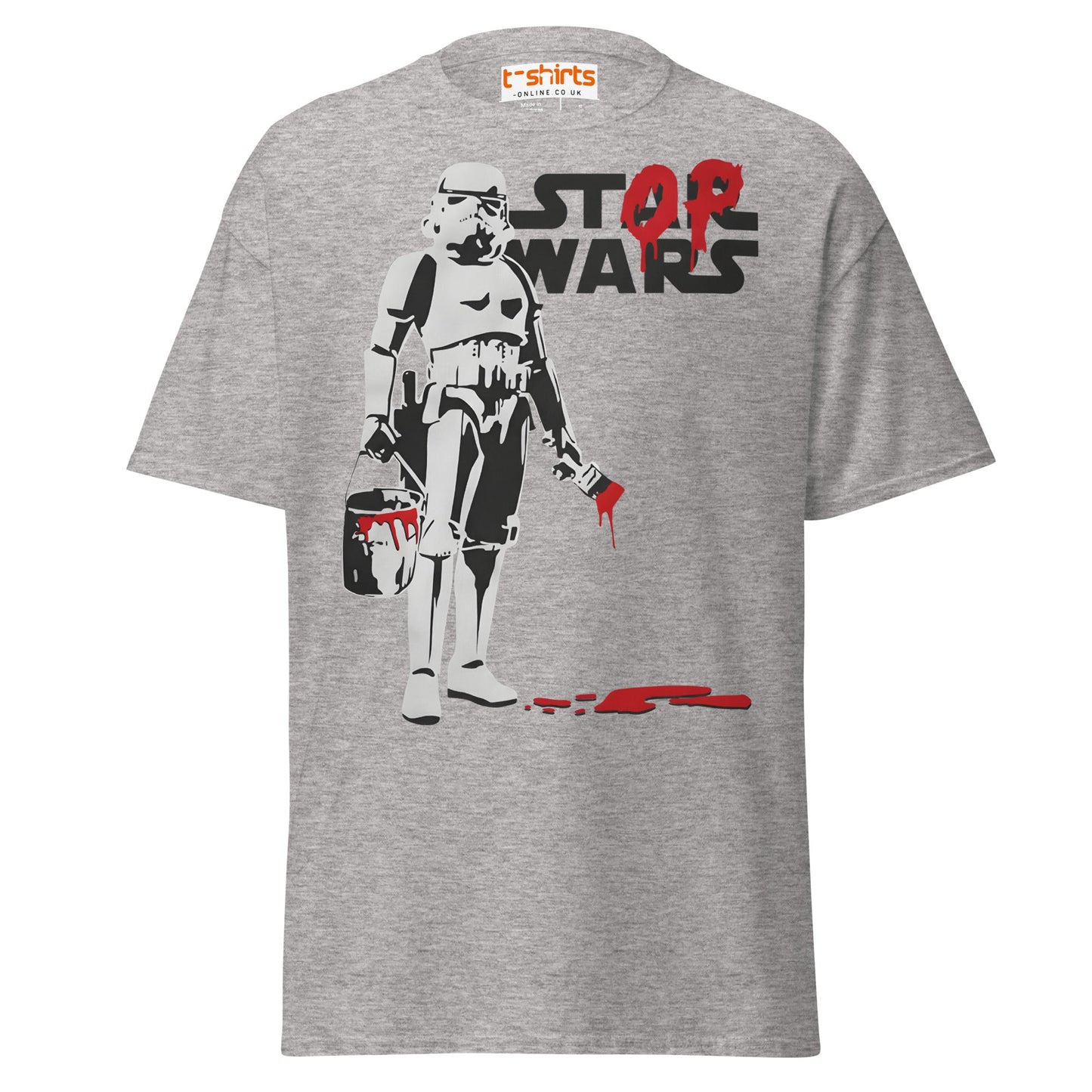 Stop Wars T-Shirt | Peaceful Rebel Street Art Tee - Sport Grey - T-Shirts Online