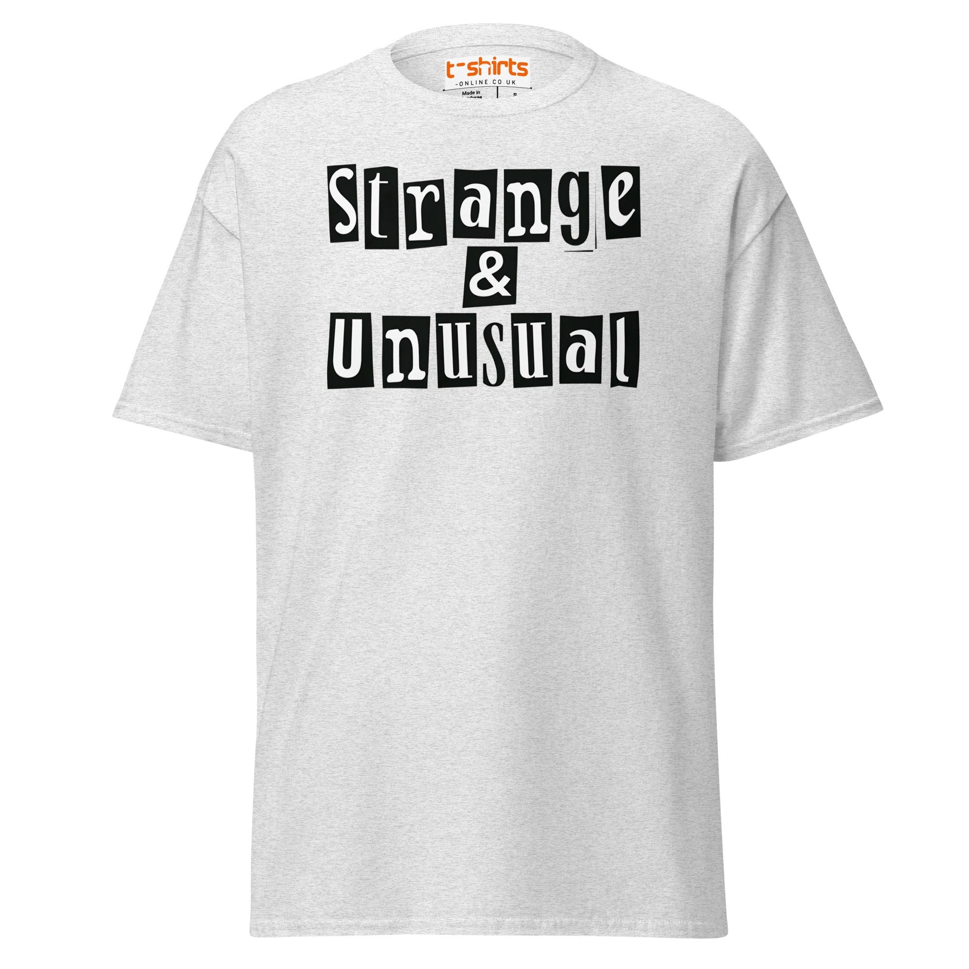 Strange & Unusual T-Shirt – Gothic Quirky Quote Tee - Ash - T-Shirts Online